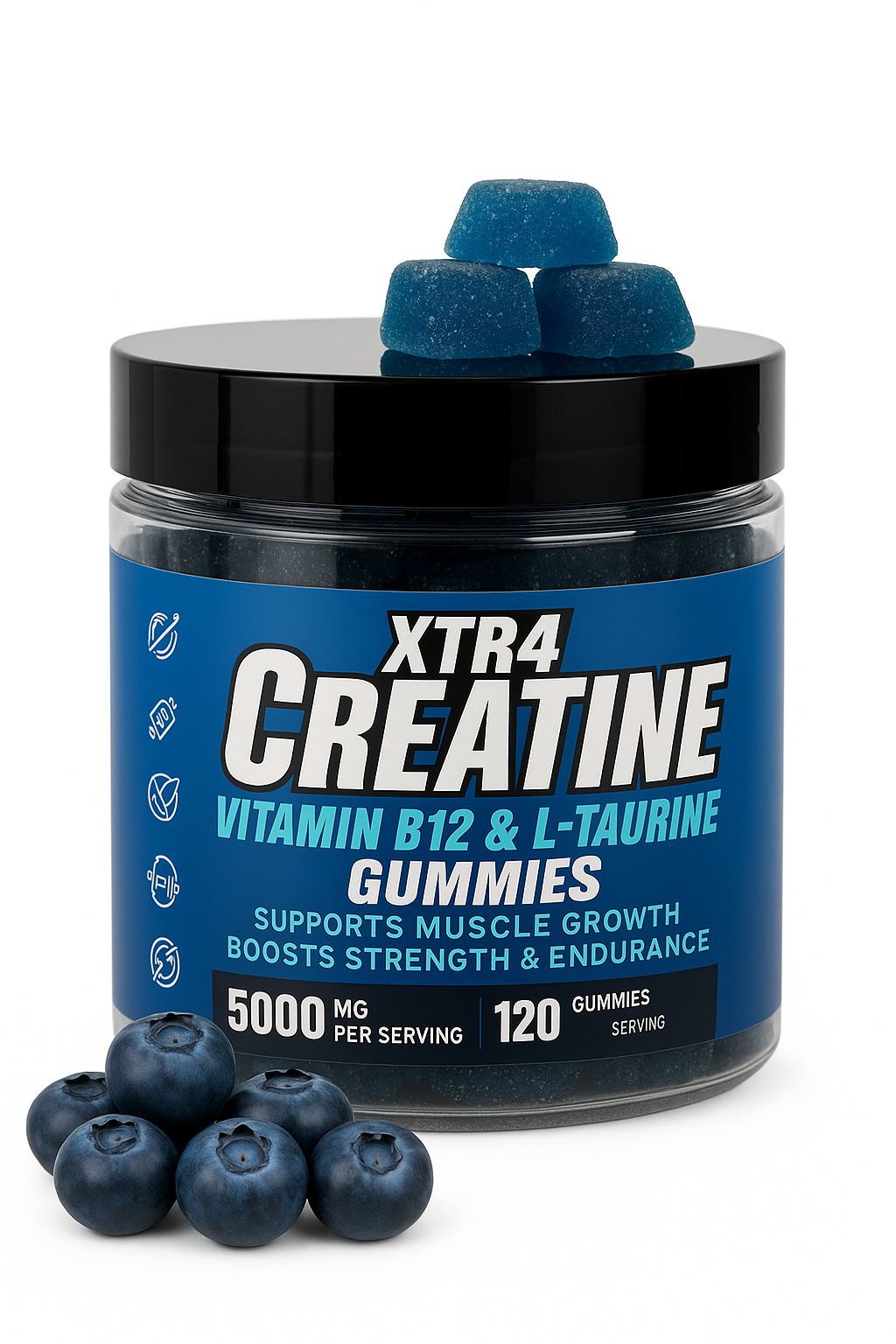 Creatine Gummies -Blueberry(30 Day Supply) £7.99